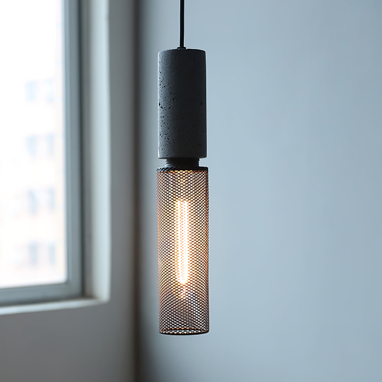 Sleek Metal Hanging Ceiling Light