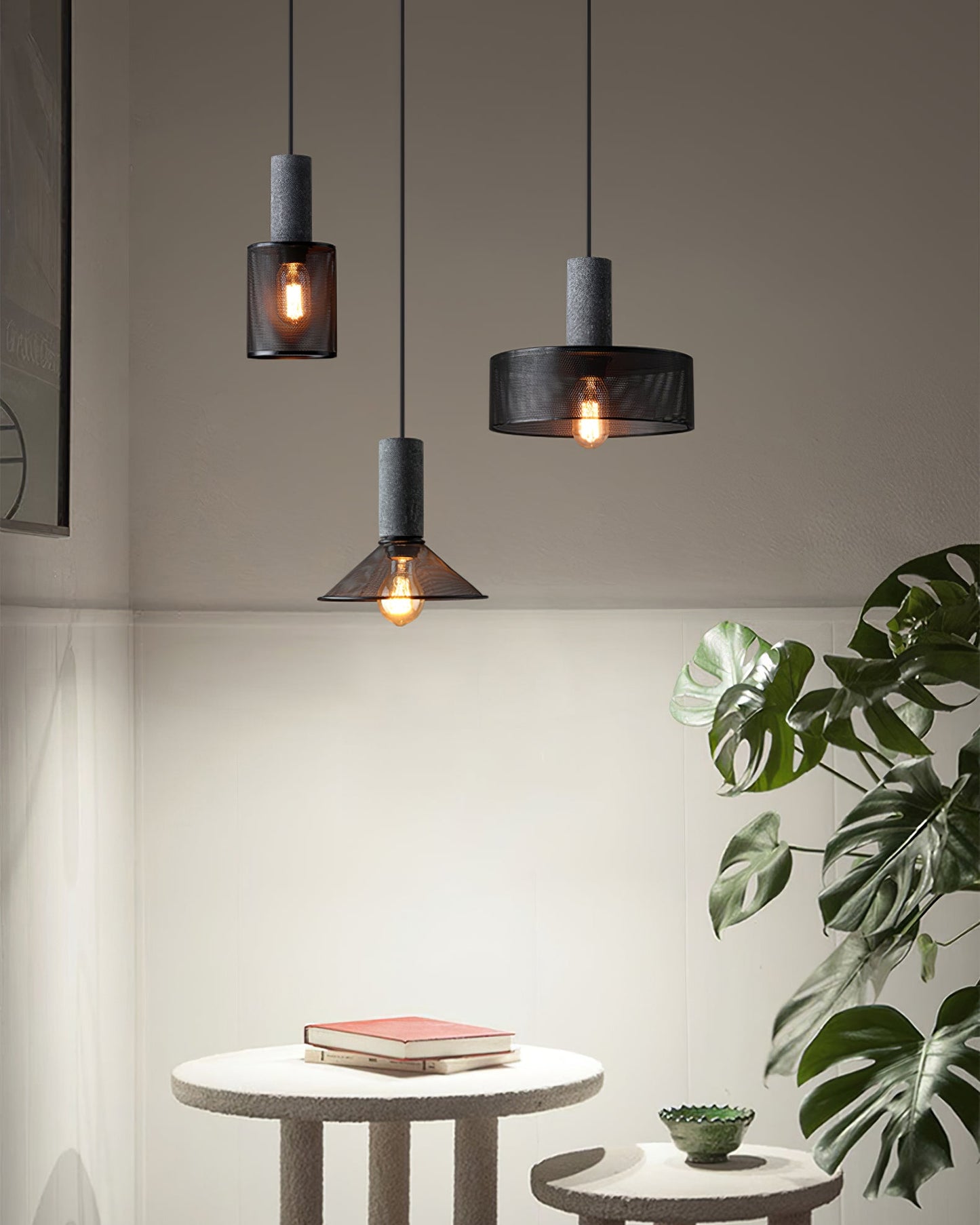 Sleek Metal Hanging Ceiling Light