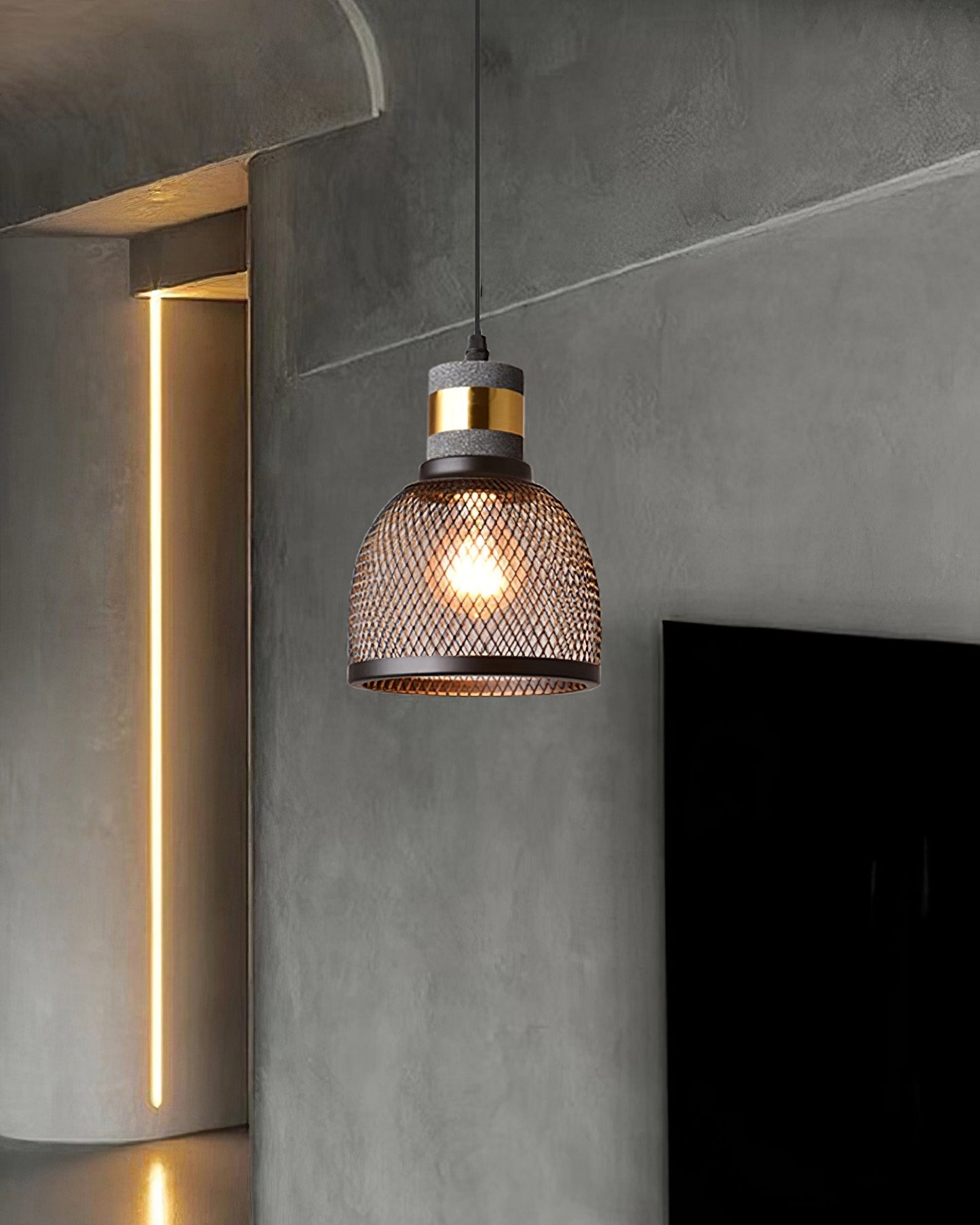 Sleek Metal Hanging Ceiling Light