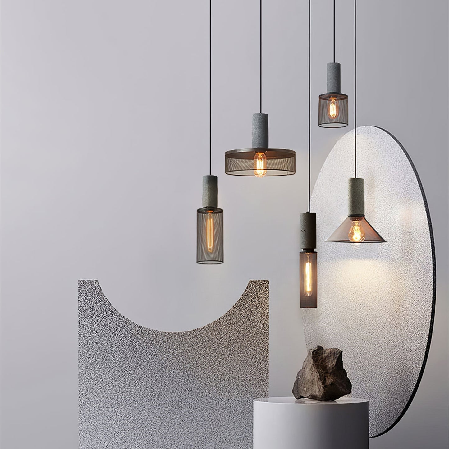 Sleek Metal Hanging Ceiling Light