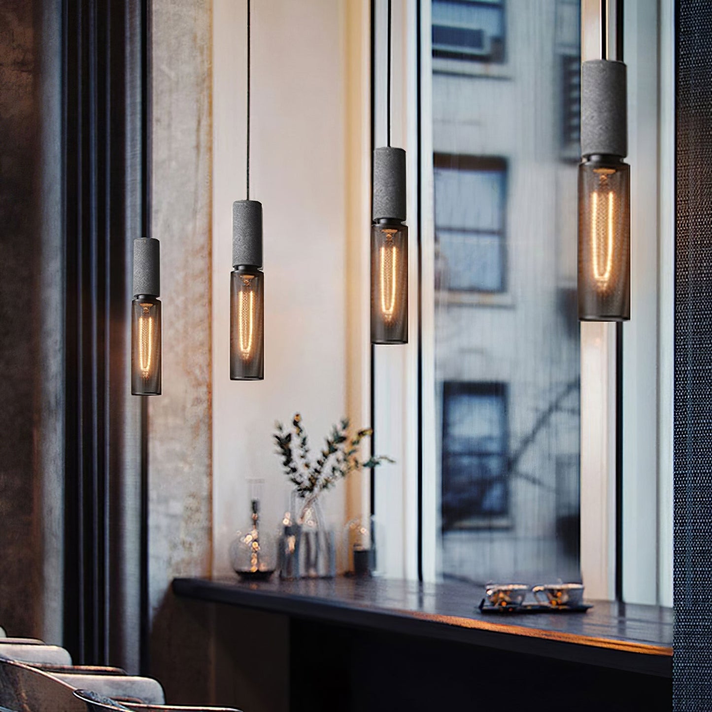 Sleek Metal Hanging Ceiling Light