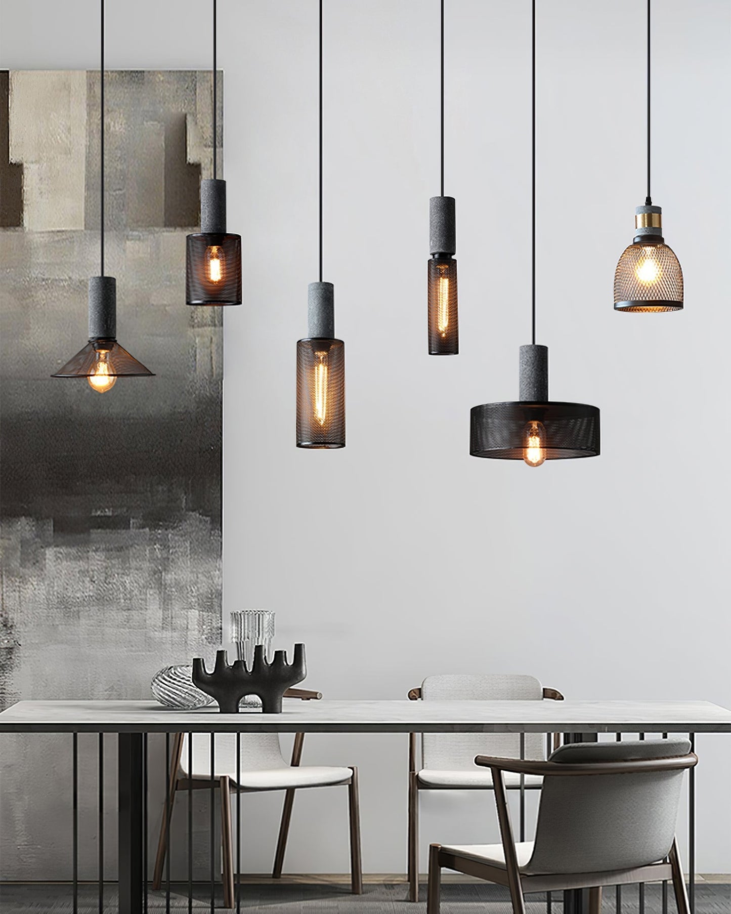 Sleek Metal Hanging Ceiling Light