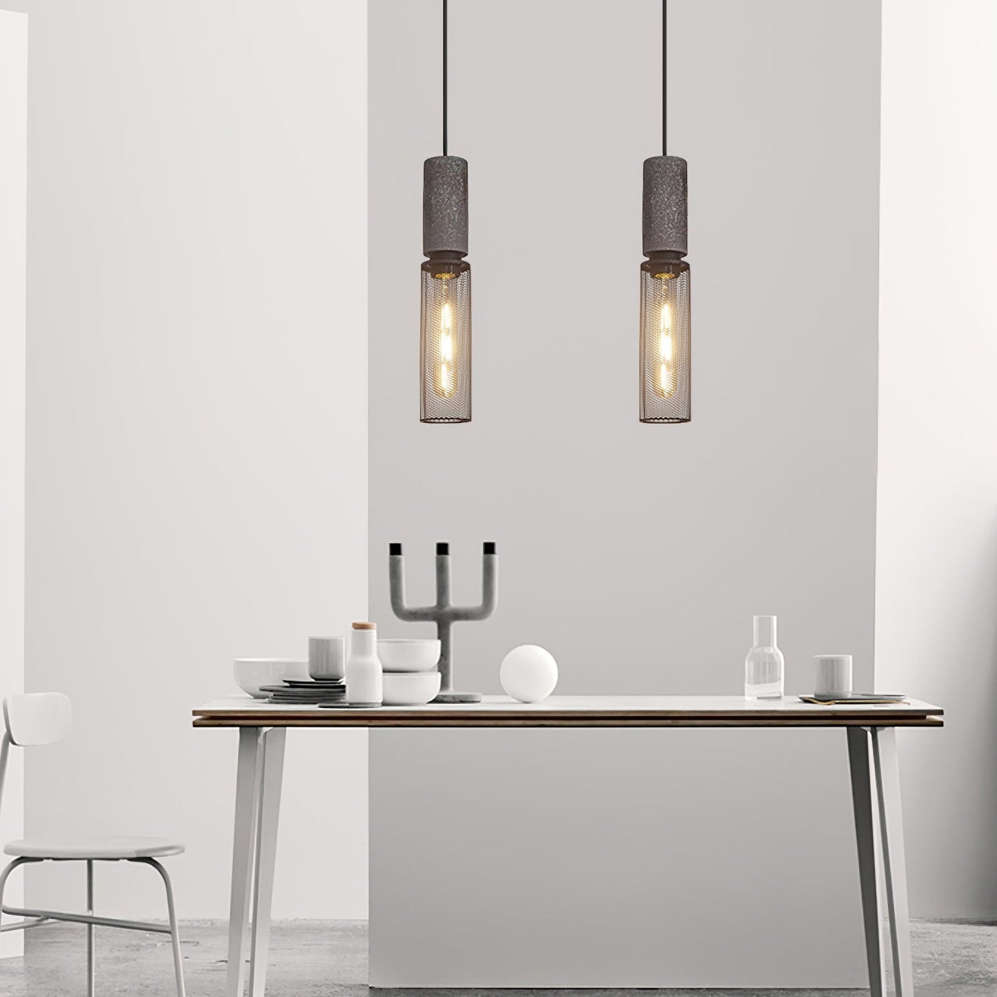 Sleek Metal Hanging Ceiling Light
