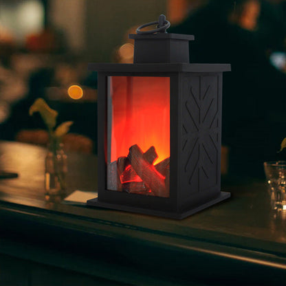Contemporary Retro LED Table Lamp with Simulated Flame – Battery Operated Bedside Lamp for Living Room and Bedroom 9