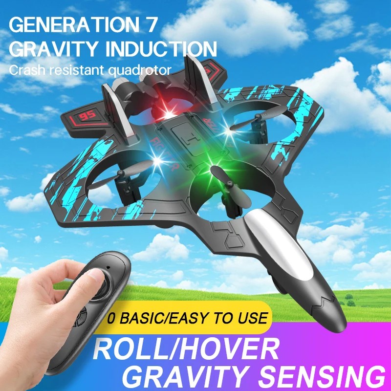 Control Fighter Electric With Stunt & Hovering, Multi-Color LED, Windproof, USB Rechargeable for Ages 14+