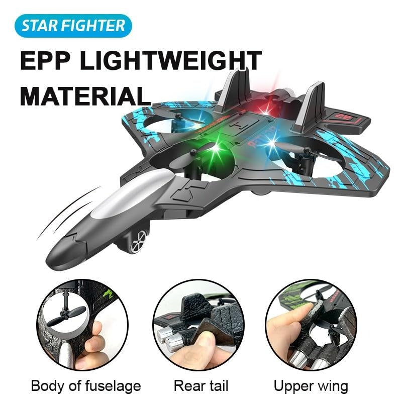 Control Fighter Electric With Stunt & Hovering, Multi-Color LED, Windproof, USB Rechargeable for Ages 14+