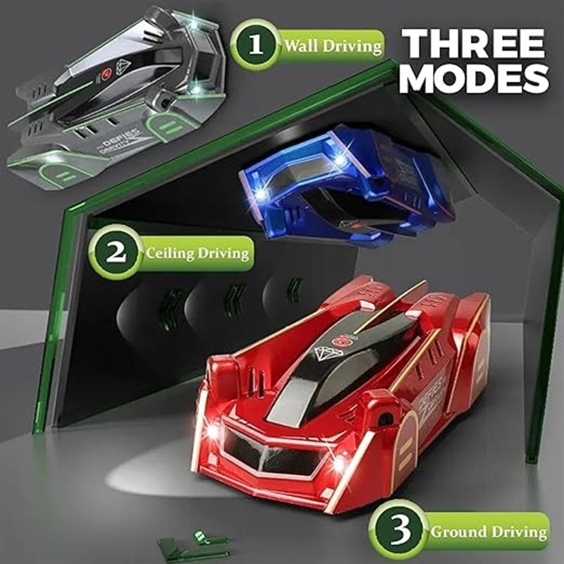Control Wall-Climbing Car with Lighting Sensors, Long Battery Life, Infrared Remote Control  – Safe for Ages 3+
