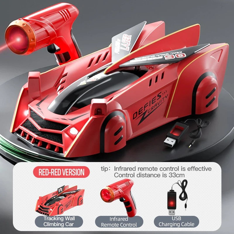 Control Wall-Climbing Car with Lighting Sensors, Long Battery Life, Infrared Remote Control  – Safe for Ages 3+