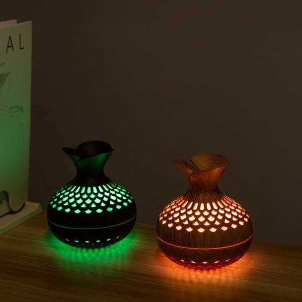 Cool Mist Humidifier for Bedroom – Elegant Wood Design, Essential Oil Compatible, Quiet Operation, Air Humidifier for Improved Air Quality 1