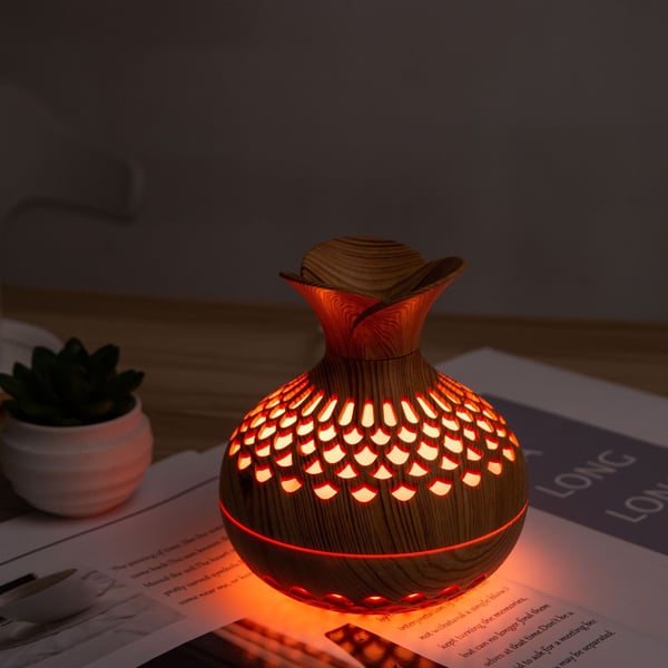 Cool Mist Humidifier for Bedroom – Elegant Wood Design, Essential Oil Compatible, Quiet Operation, Air Humidifier for Improved Air Quality 2