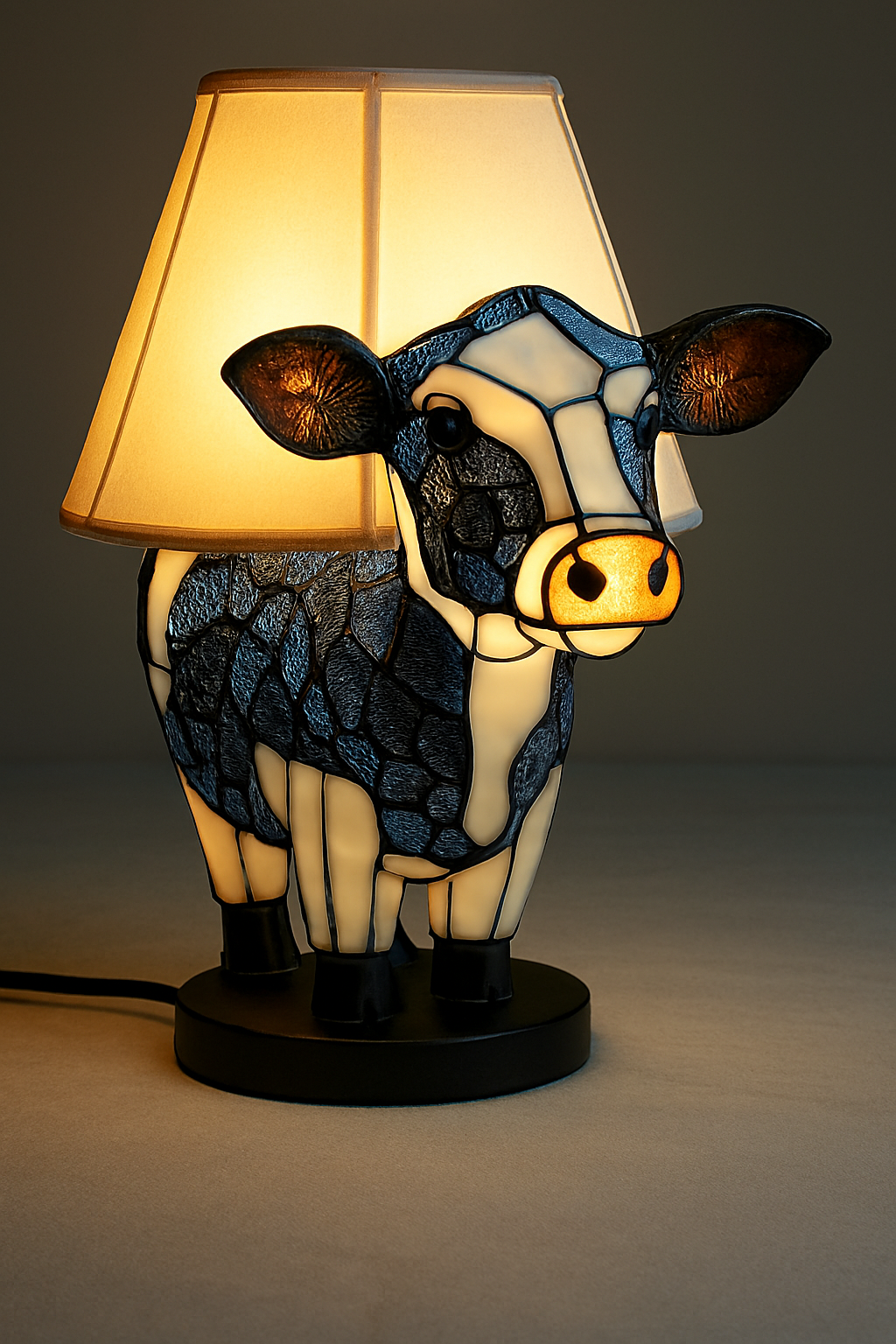 Colorful Stained Glass Animal Table Lamp Decoration