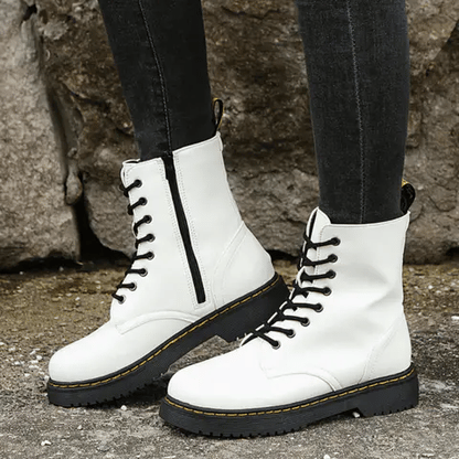 Lace Up Zipper Ankle Boots