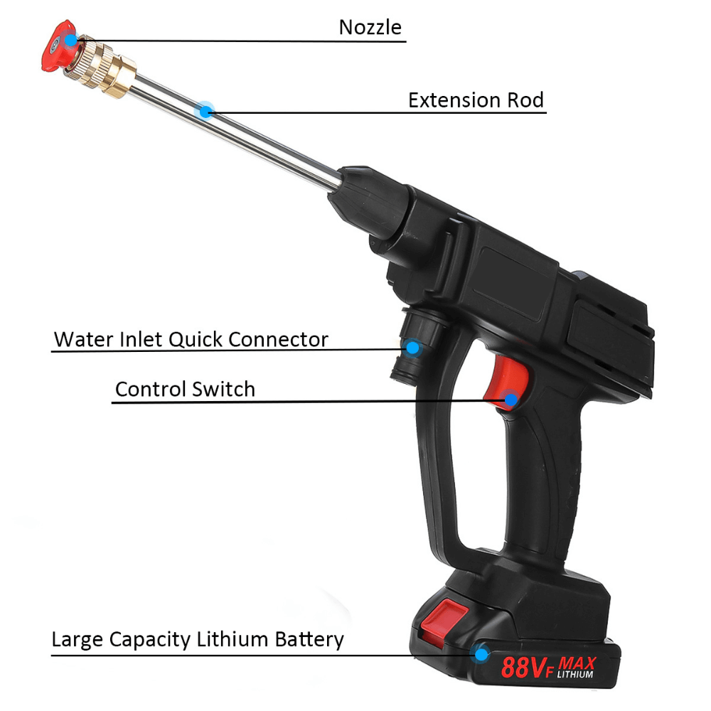 Portable Power Washer with Rechargeable Batteries for Outdoor Use