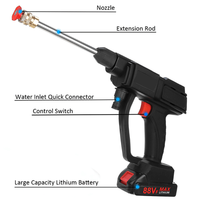 Portable Power Washer with Rechargeable Batteries for Outdoor Use
