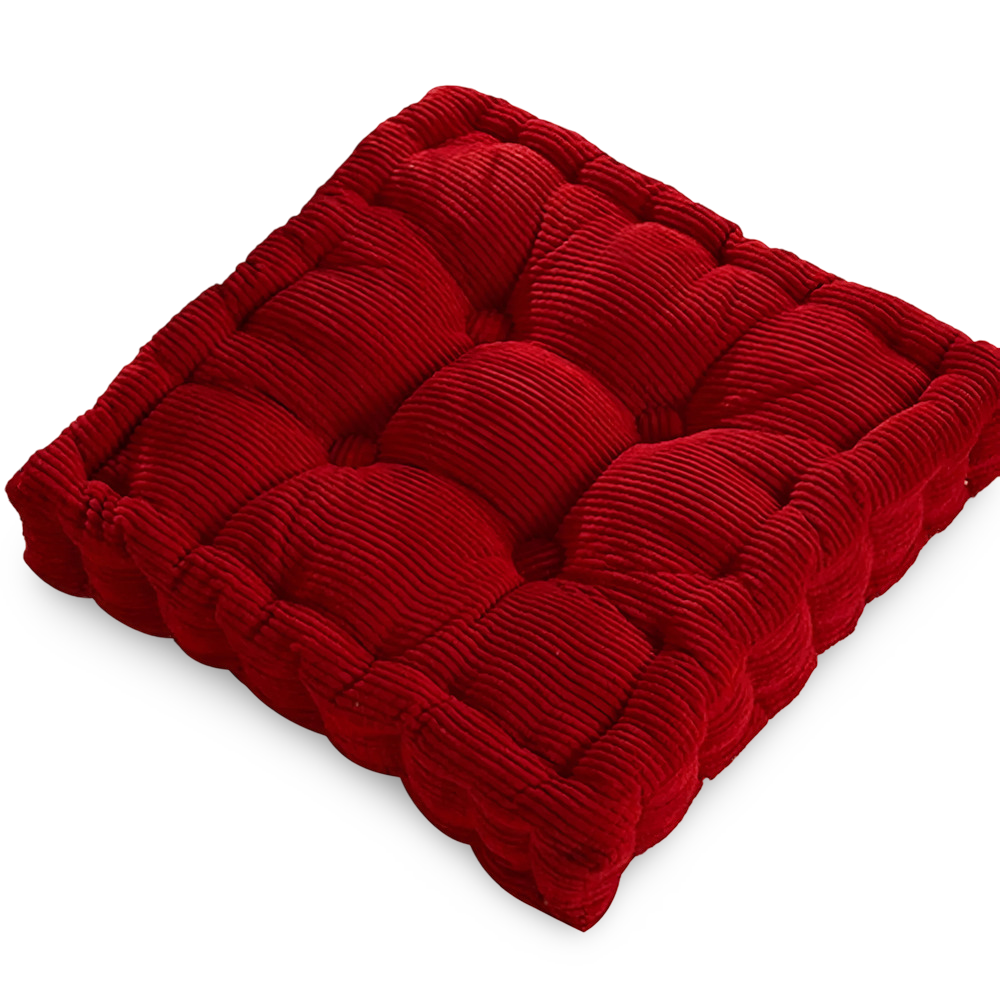 Corduroy Floor Pillow – Stylish 40x40 cm Meditation Cushion for Yoga and Relaxation, Durable Cotton Design 10
