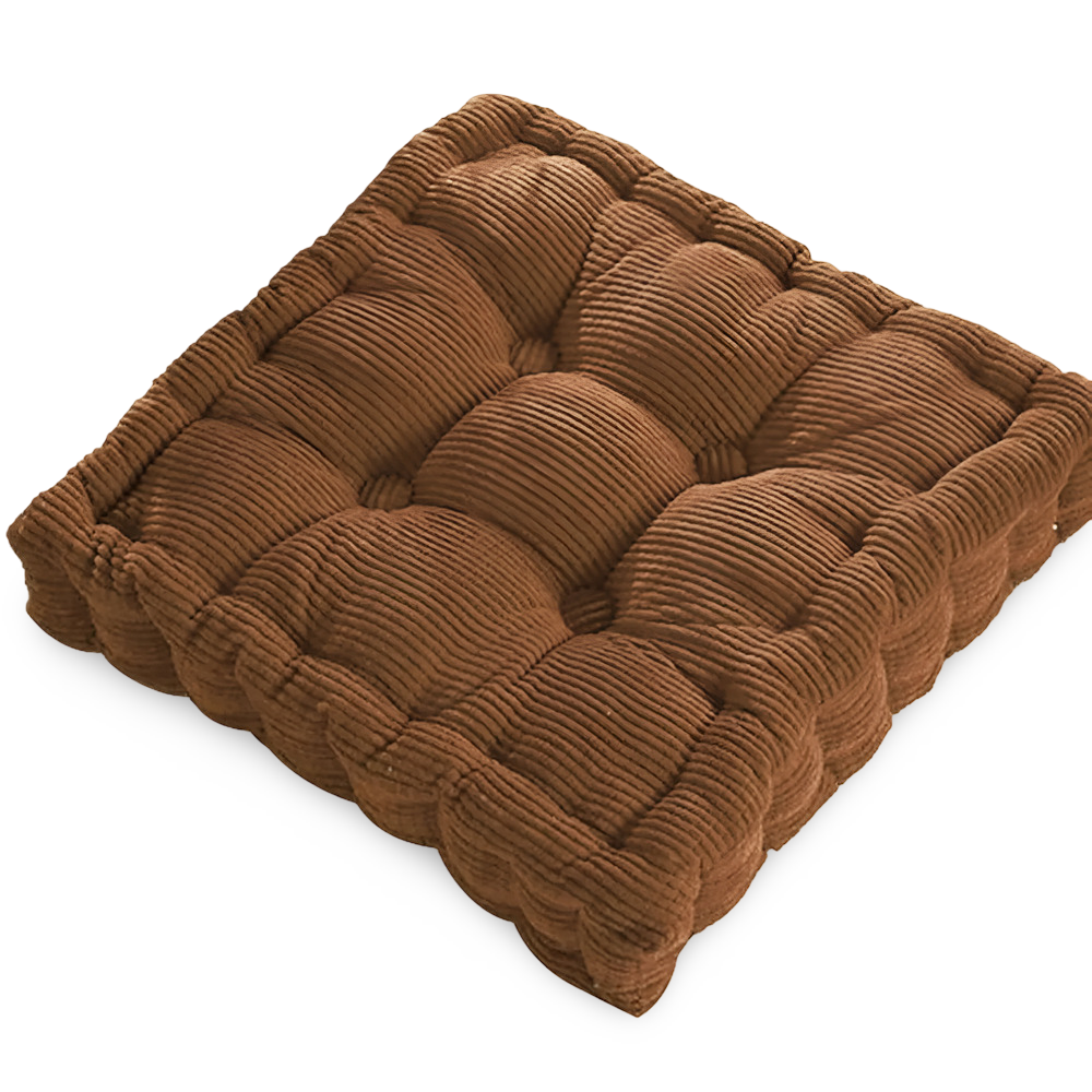 Corduroy Floor Pillow – Stylish 40x40 cm Meditation Cushion for Yoga and Relaxation, Durable Cotton Design 8