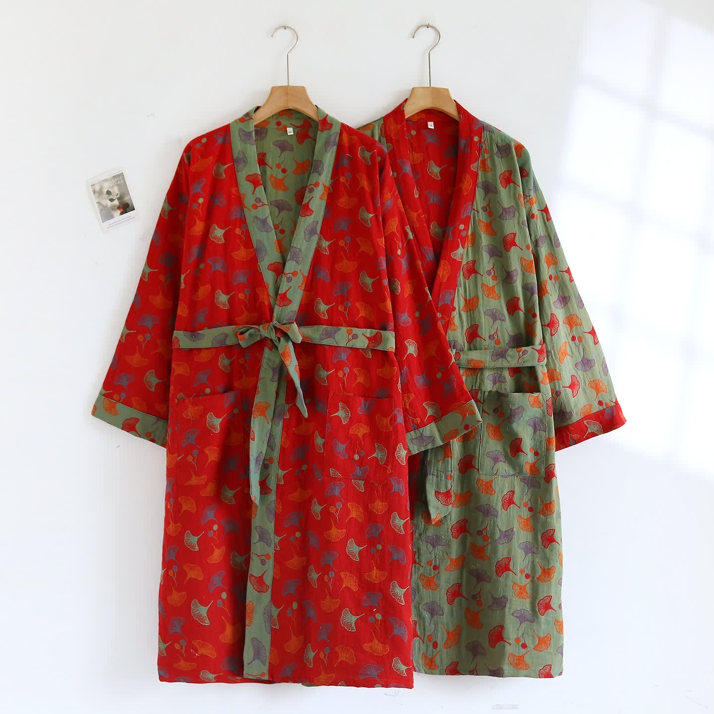 Cozy Floral Bath Robe, Lightweight and Absorbent