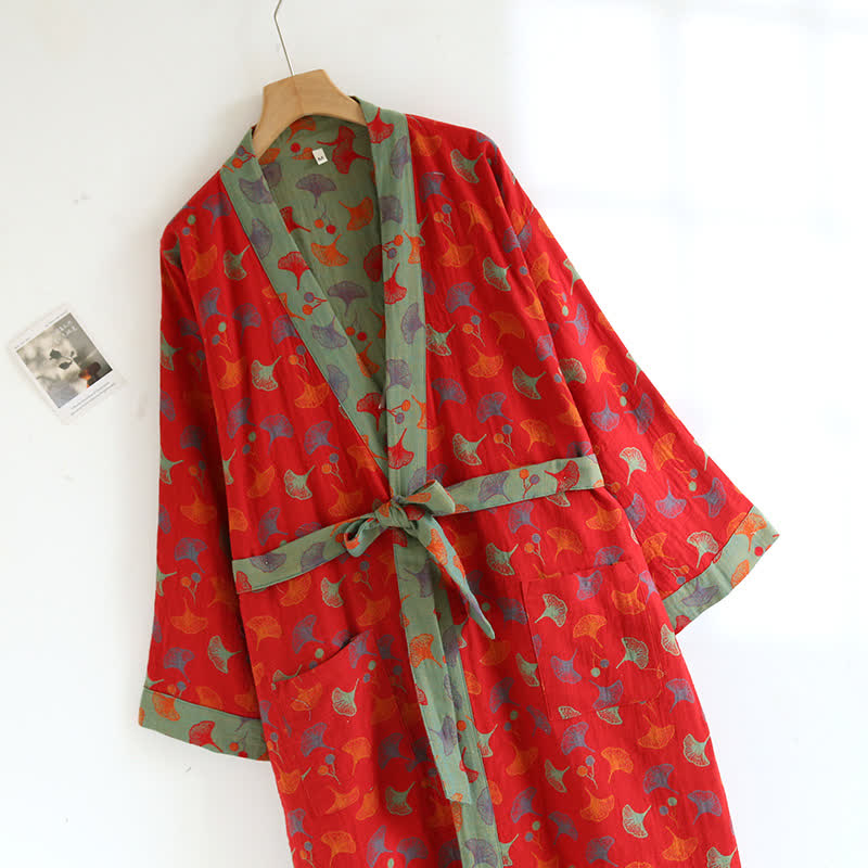 Cozy Floral Bath Robe, Lightweight and Absorbent