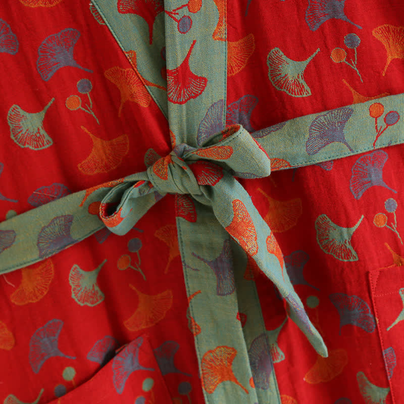 Cozy Floral Bath Robe, Lightweight and Absorbent