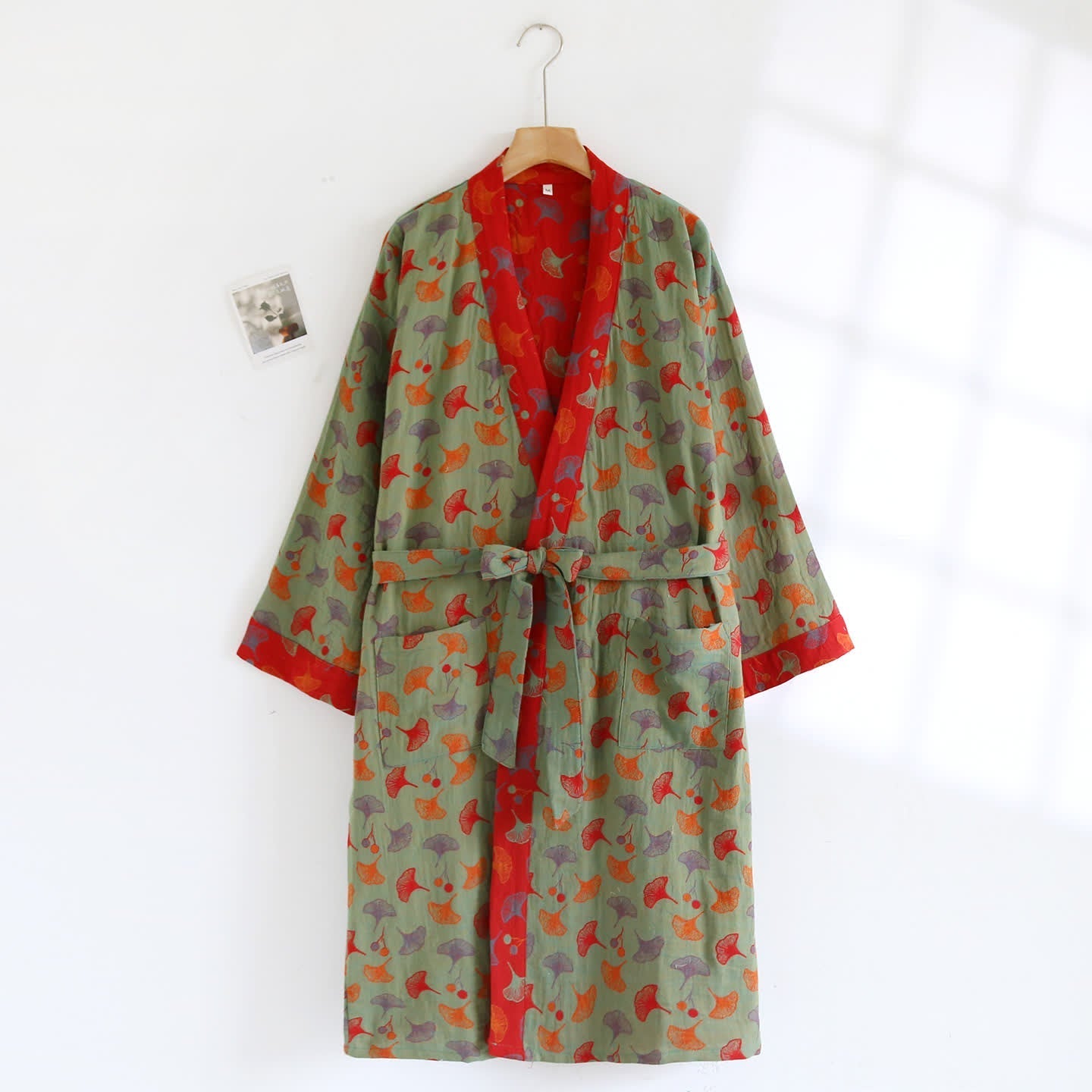 Cozy Floral Bath Robe, Lightweight and Absorbent