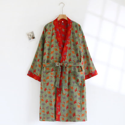 Cozy Floral Bath Robe, Lightweight and Absorbent