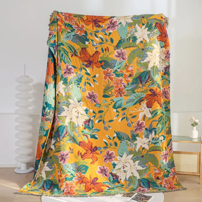 Cozy Tropical Throw Blanket 79x90.5 inches