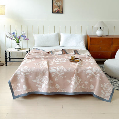 Lightweight Floral Throw Blanket, Gentle and Cozy - Halri