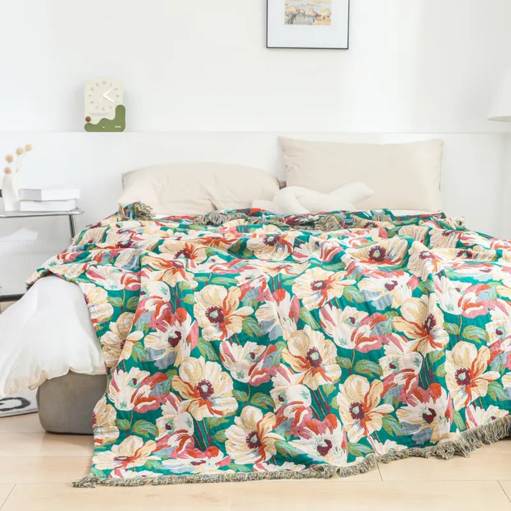 Soft Floral Throw Blanket Large 79x90.5 - Halri