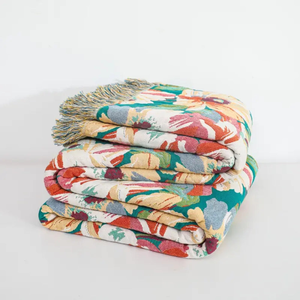 Soft Floral Throw Blanket Large 79x90.5