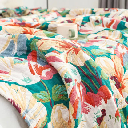 Soft Floral Throw Blanket Large 79x90.5