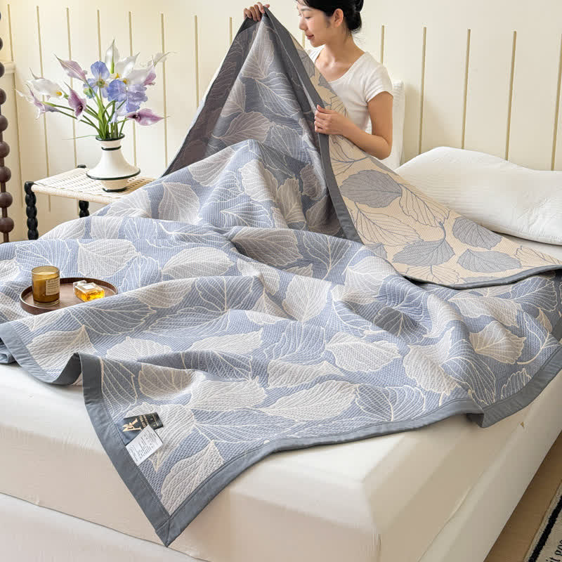 Soft 3 Layer Mulberry Leaf Blanket Throw