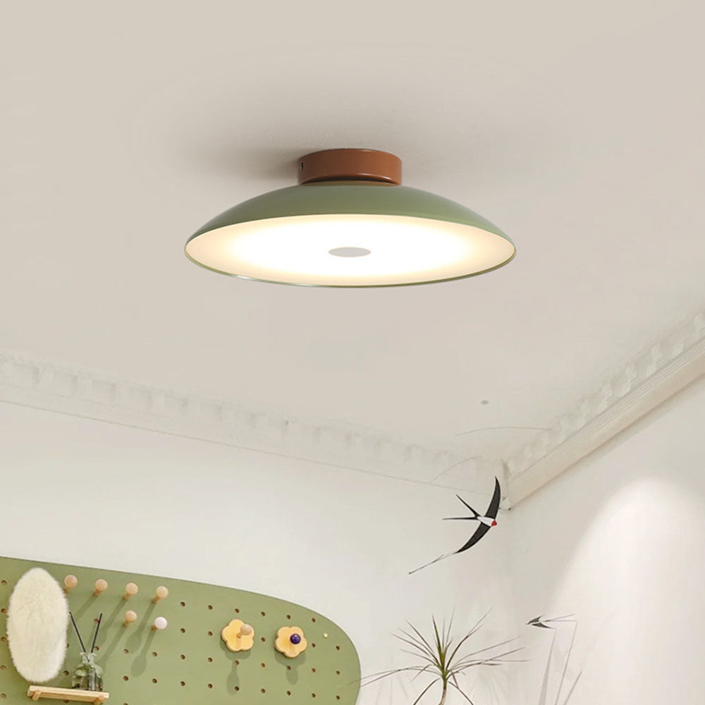 Modern Brushed Metal LED Ceiling Fixture Light - Halri