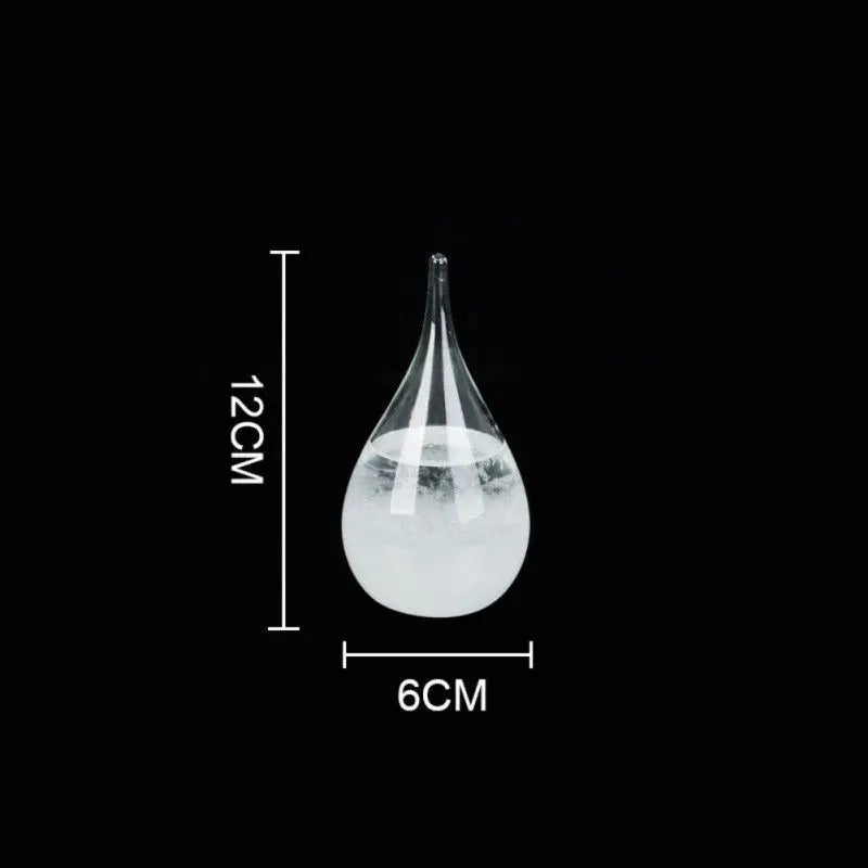Creative Weather Forecast Crystal Glass with Wooden Base
