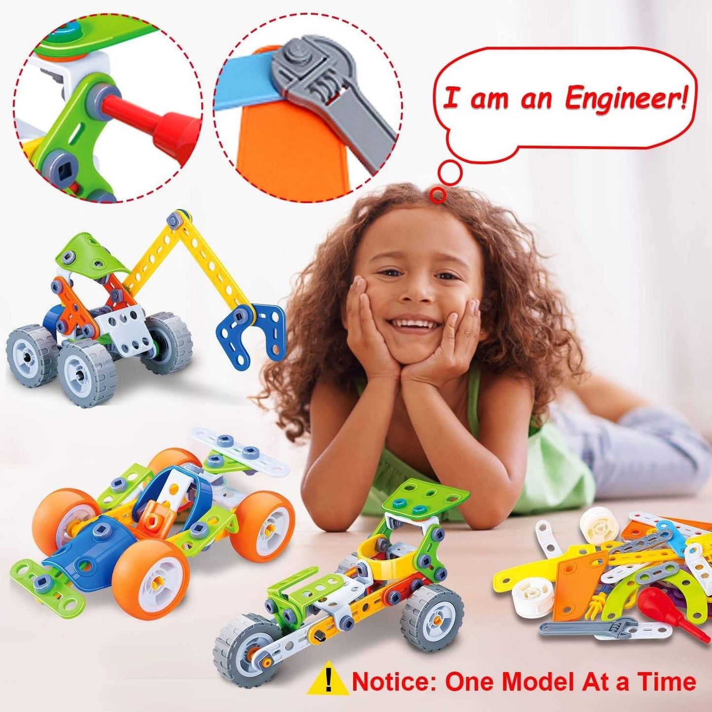 Creative Builder Playset – Educational Construction Toy with Storage Box, Easy Assembly, Safe for Kids Ages 3+