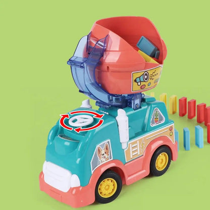 Creative Domino Train – Automatic Laying Domino Toy with Colorful Bricks, Safe for Ages 1+
