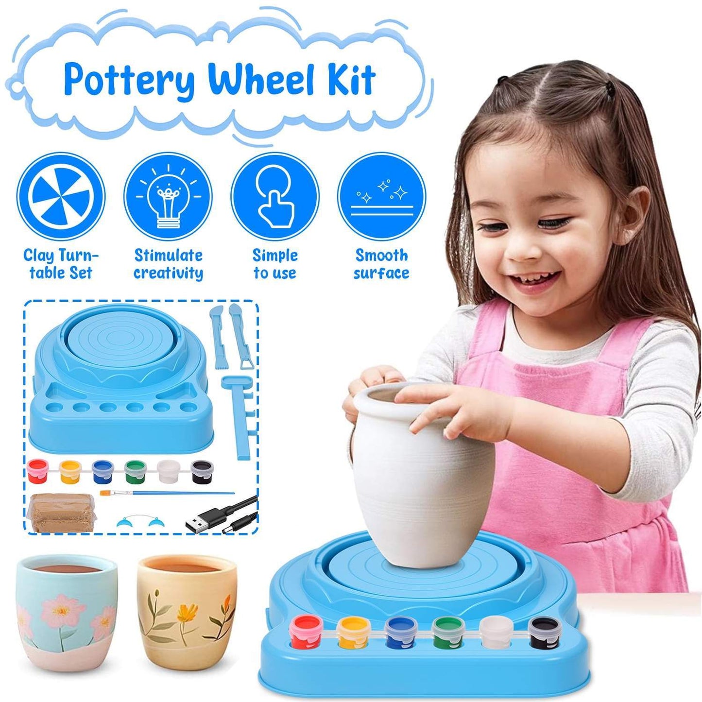 Creative Pottery Studio for Kids – DIY Clay Art Craft Kit
