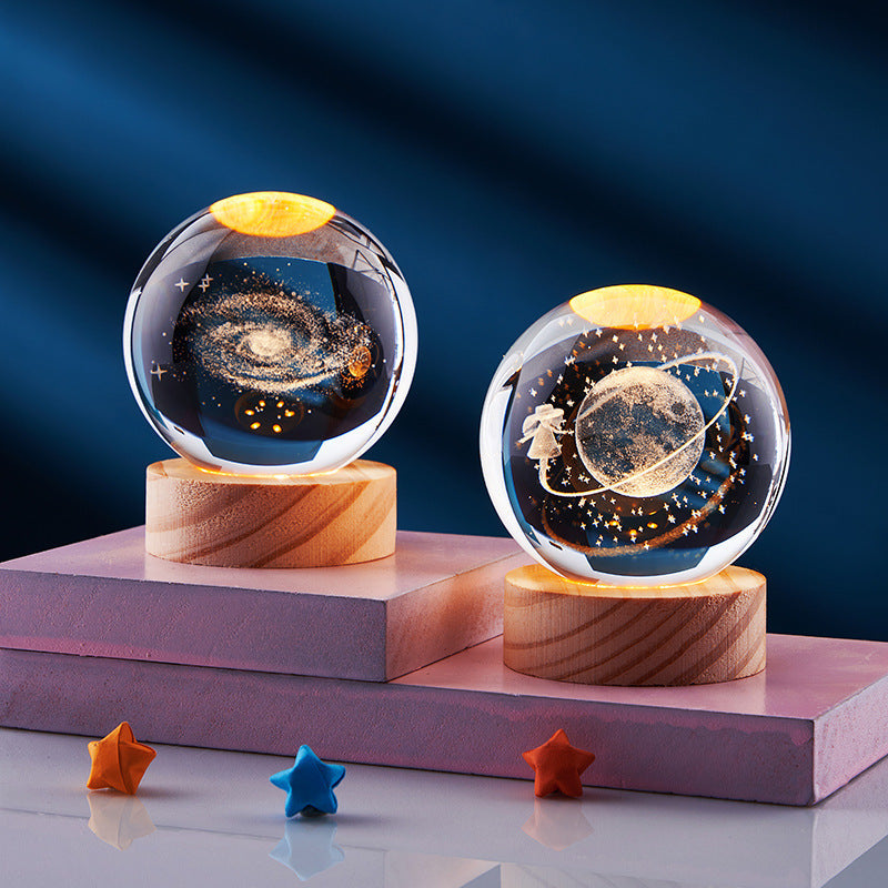 Colorful 3D LED Night Light with Cosmic Effect - Halri