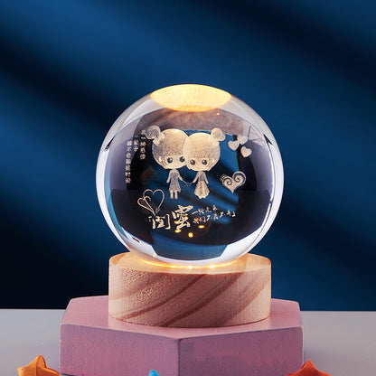 Colorful 3D LED Night Light with Cosmic Effect