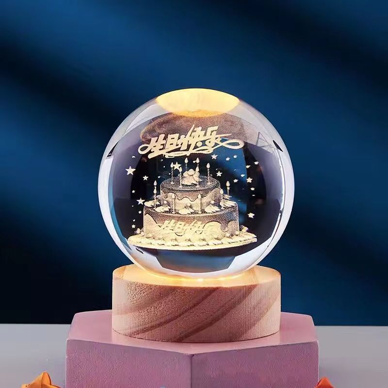 Colorful 3D LED Night Light with Cosmic Effect