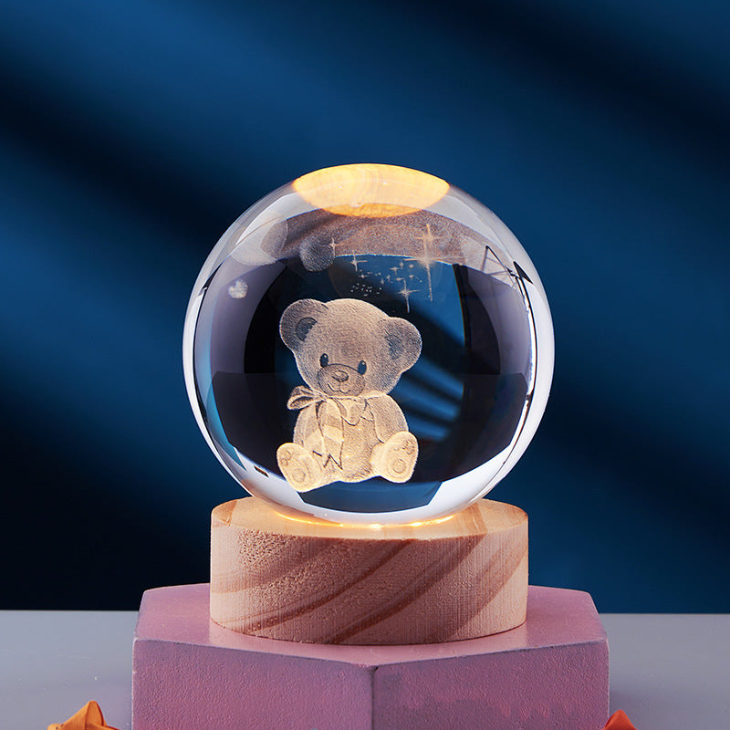 Colorful 3D LED Night Light with Cosmic Effect