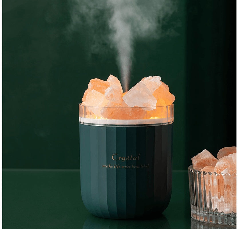 Natural Essential Oil Diffuser with Color Changing Rock Light - Halri