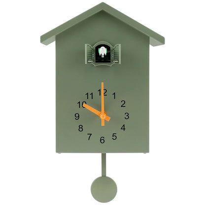 Traditional Wooden Cuckoo Clock with Pendulum and Bird - Halri
