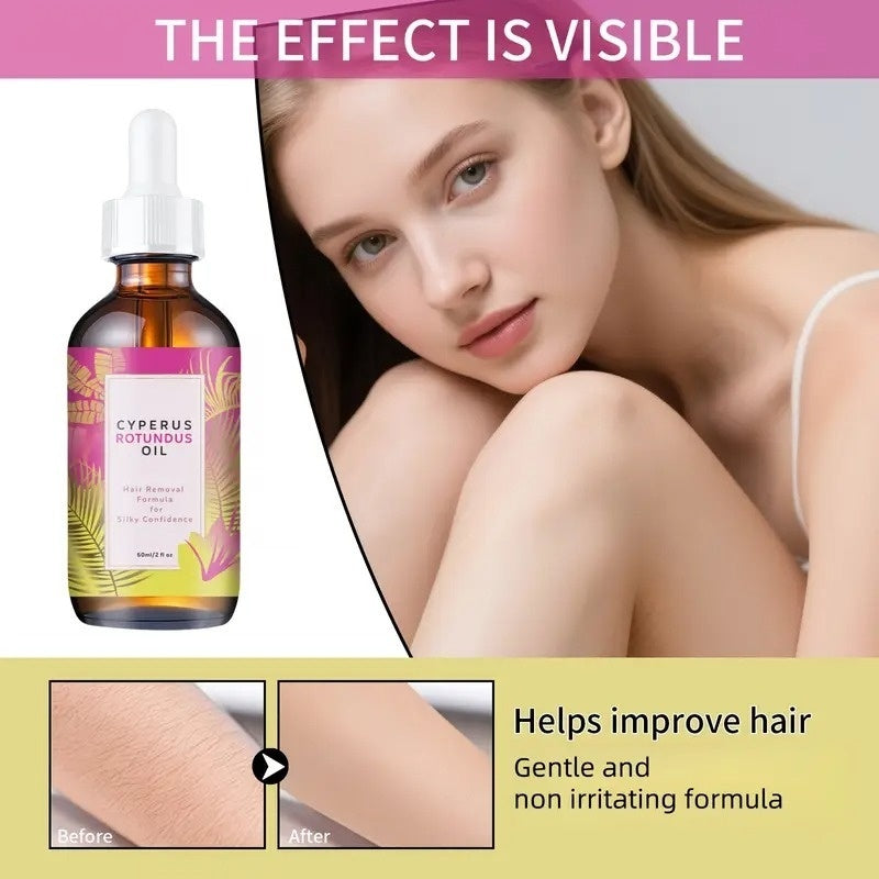 Cyperus Rotundus Hair Inhibitor Oil with Deep Hydration & Skin Repair, Reduces Ingrown Hairs & Red Spots