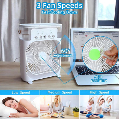 Compact 3-In-1 Air Cooler And Humidifier Fan