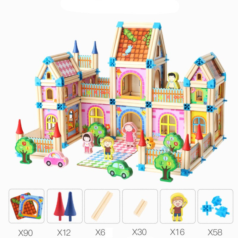 Colorful Wooden Building Blocks Set - Halri