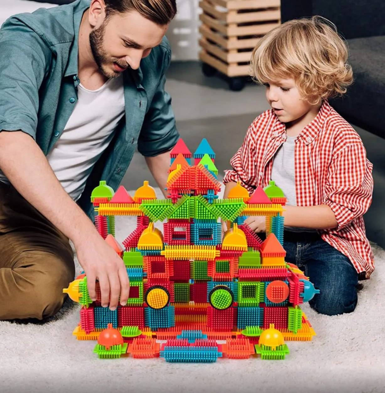 Fun Kids Building Blocks STEM Toy Set Ages 3+ - Halri