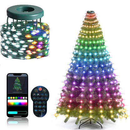 Colorful Remote Control LED Christmas Lights – Waterproof Smart Decor - Halri