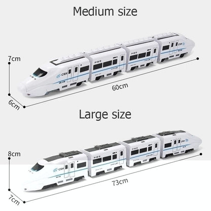 DIY Electric Train Toy with Lights and Sounds, 360 Spinning, Auto Obstacle Avoidance, Safe for Ages 2+