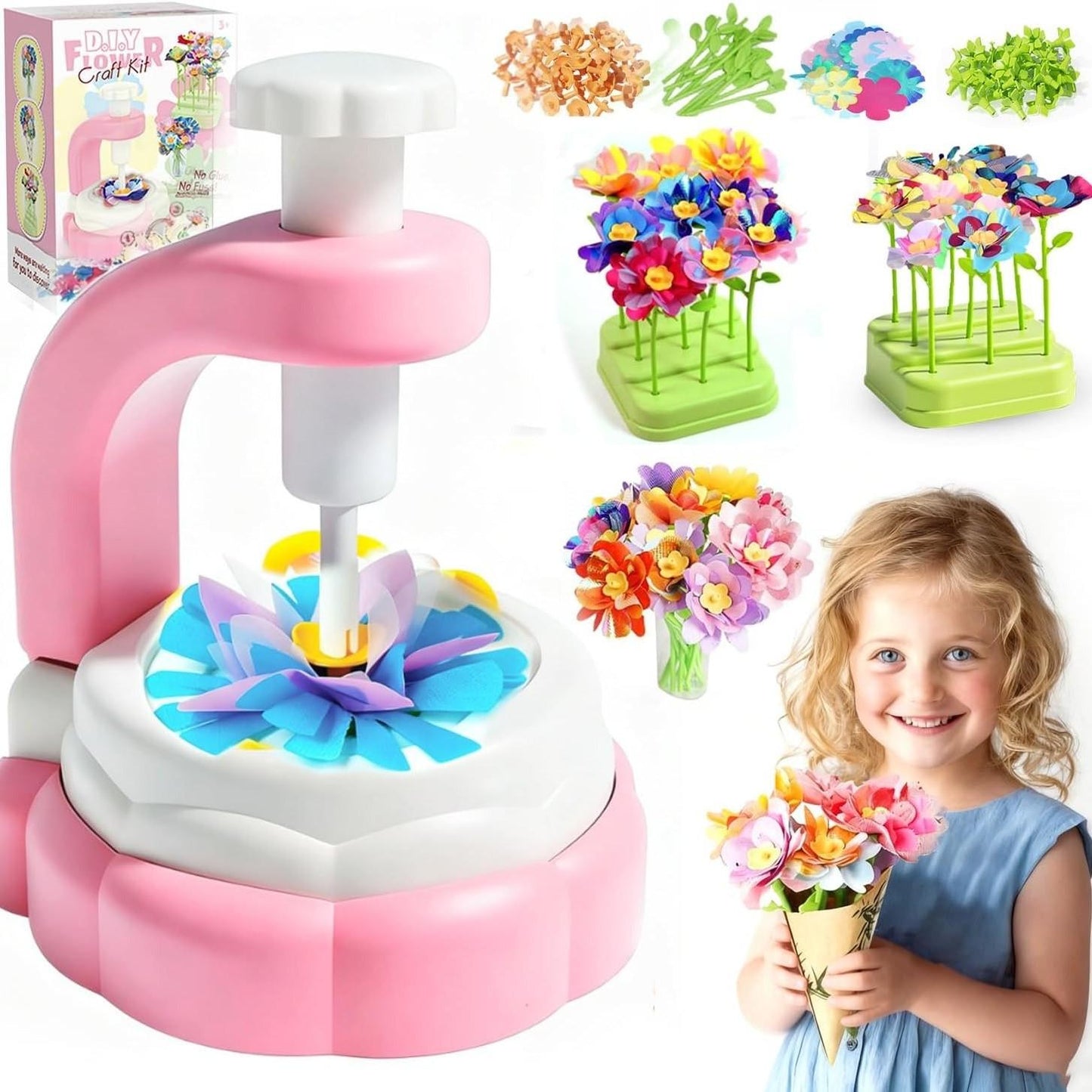 Fun Easy Craft Flower Toy Making Kit for Kids - Halri