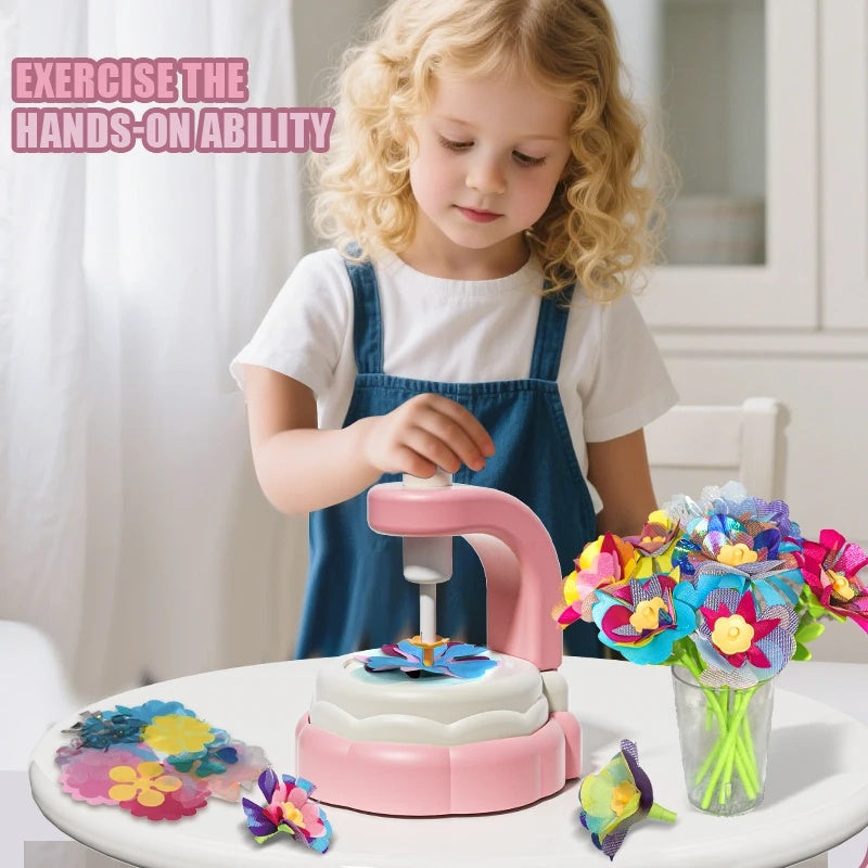 DIY Fabric Flower Bouquet Toy with Complete Craft Kit – Develops Hands-On Skills, Safe for Ages 3+